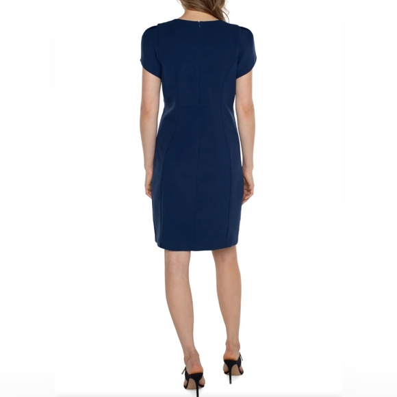 NWT Tulip Sleeve Sheath Dress Size 2 in Galaxy Color by Liverpool Los Angeles - Picture 8 of 8